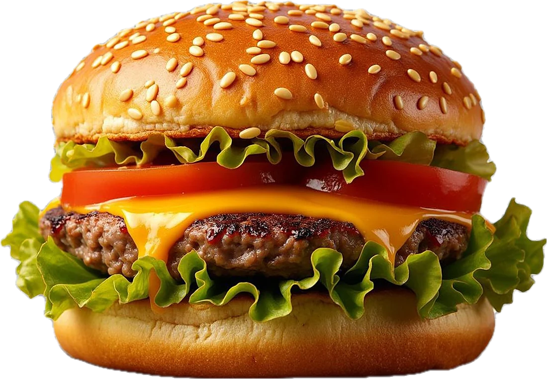 Cheeseburger che esce dalla scatola Roby's