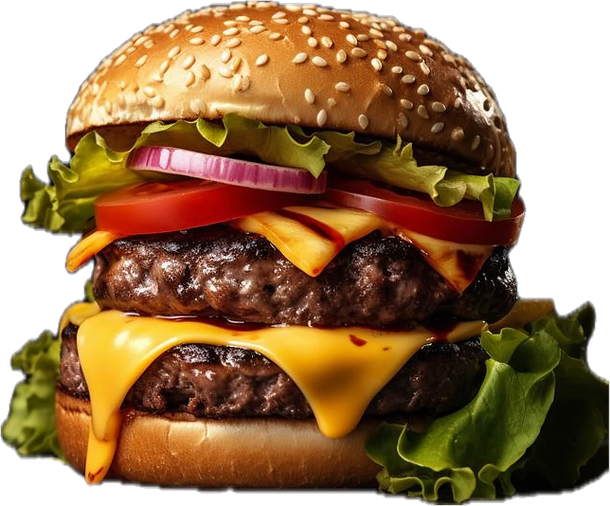 Doppio cheeseburger con cheddar fuso